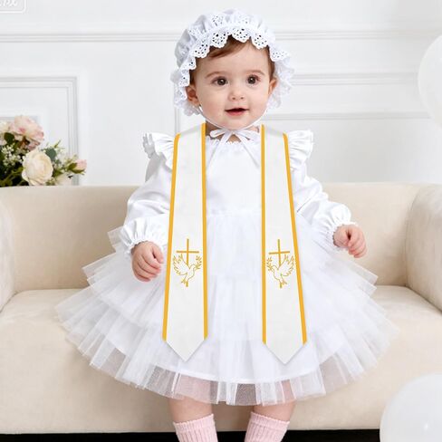 Gold Mi Bautizo Stole First Holy Communion Sash for Boy/Girl in Saudi Arabia
