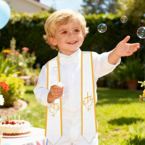 Gold Mi Bautizo Stole First Holy Communion Sash for Boy/Girl in Saudi Arabia