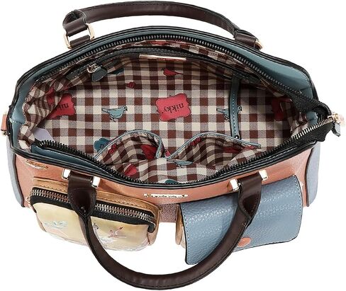 Nicole Lee Nikky Bag 3-Piece Satchel, Crossbody, and Wallet Set in Chasing Dreams, Eco-Leather, Zip and Magnetic Clasp Closure (CHASING DREAMS) in Saudi Arabia