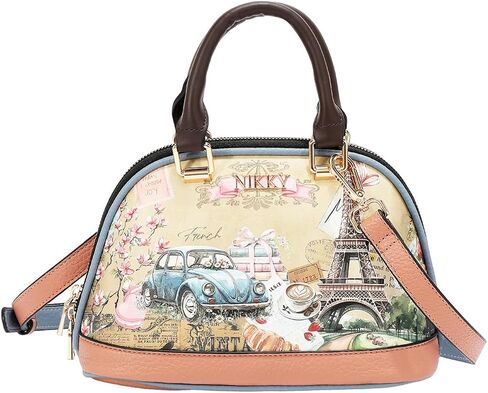 Nicole Lee Nikky Bag 3-Piece Satchel, Crossbody, and Wallet Set in Chasing Dreams, Eco-Leather, Zip and Magnetic Clasp Closure (CHASING DREAMS) in Saudi Arabia
