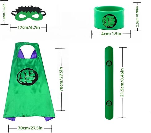 Capes for Kids Hero Costume Capes with Masks and Wristbands Slap Bands Fit for boy and girls (6 Pcs) in Saudi Arabia