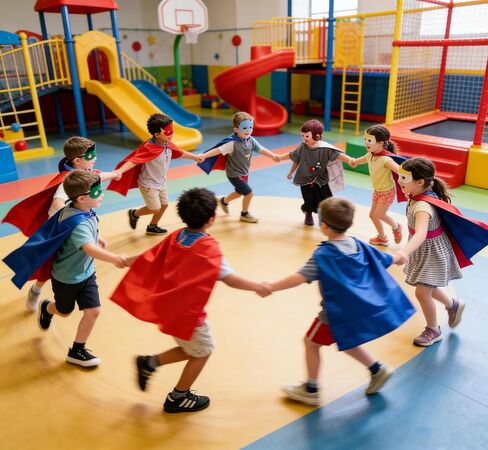 Capes for Kids Hero Costume Capes with Masks and Wristbands Slap Bands Fit for boy and girls (6 Pcs) in Saudi Arabia