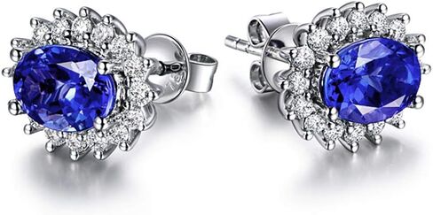 2.5 Carat Natural Tanzanite earrings in 14K Real Gold Gift for Women in Saudi Arabia