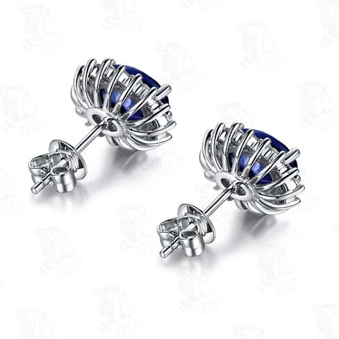 2.5 Carat Natural Tanzanite earrings in 14K Real Gold Gift for Women in Saudi Arabia