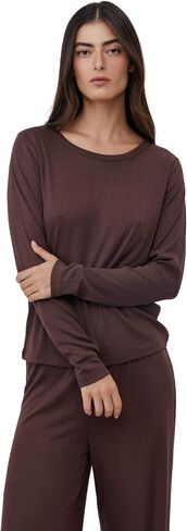 Gottex Beach Life Daydream Pointelle Loungewear Top - Knit Fabric, Crew Neck, Long Sleeved, Bottoms Sold Separately in Kuwait