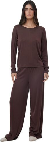 Gottex Beach Life Daydream Pointelle Loungewear Top - Knit Fabric, Crew Neck, Long Sleeved, Bottoms Sold Separately in Kuwait
