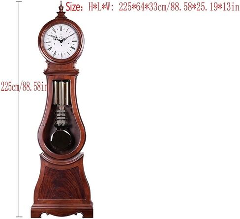 Grandfather Clocks Wood Frame Grandfather Clock Contemporary in Reddish Brown Standing Floor Clocks in Saudi Arabia