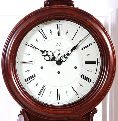 Grandfather Clocks Wood Frame Grandfather Clock Contemporary in Reddish Brown Standing Floor Clocks in Saudi Arabia