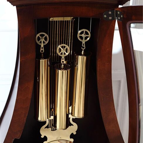 Grandfather Clocks Wood Frame Grandfather Clock Contemporary in Reddish Brown Standing Floor Clocks in Saudi Arabia