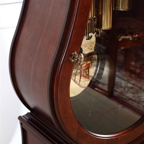 Grandfather Clocks Wood Frame Grandfather Clock Contemporary in Reddish Brown Standing Floor Clocks in Saudi Arabia