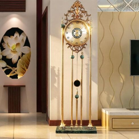 Grandfather Clocks Metal Floor Clock European Style Roman Numeral for Hotel Lobby Club in Saudi Arabia