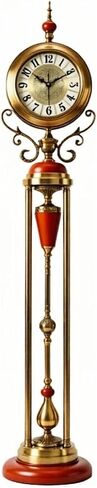 Grandfather Clocks Metal Classic Floor Silent Clock Quartz Pendulum Roman Numeral in Saudi Arabia