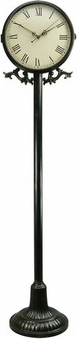 Grandfather Clocks Metal Floor Standing Clock Quartz Silent Roman Numeral for Home Decor in Saudi Arabia