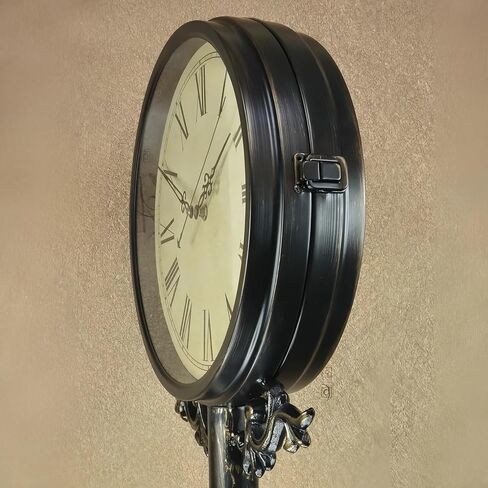 Grandfather Clocks Metal Floor Standing Clock Quartz Silent Roman Numeral for Home Decor in Saudi Arabia