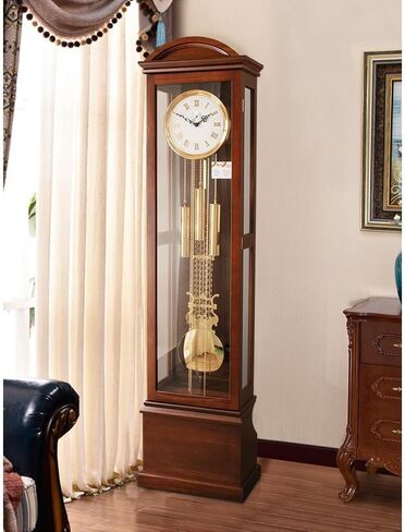 Grandfather Clocks Simple Table Clock, Solid Wood Mechanical Floor American Villa Living Room Luxury Standing Home Large Sitting in Saudi Arabia