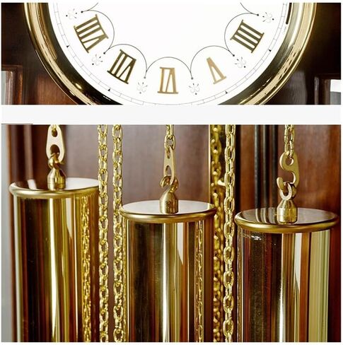 Retro Grandfather Clock - European-Style Floor Clock, Solid Wood Dome Design for Living Room Decoration, Vintage Grandstand Timepiece, Classic Home Decor Accent in Kuwait