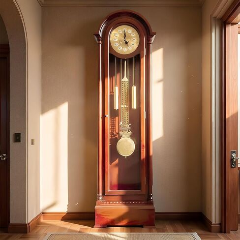 Grandfather Clocks Wood Grandfather Clock Floor Mechanical Pendulum Chimes Standing for Home in Saudi Arabia