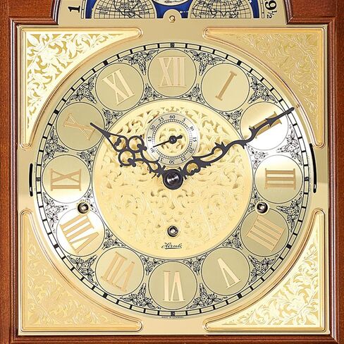 Grandfather Clocks Wooden Clock, Brown Cherry Finish, White Dial, Acrylic Crystal, Roman Numerals, Vintage Home Decor in Saudi Arabia
