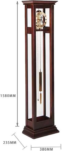 Grandfather Clocks Wood Grandfather Clock Floor Mechanical Pendulum Chimes Mechanism for Home in Saudi Arabia