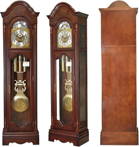 Grandfather Clocks Wooden Vintage Clock Battery Operated Analog Silent Table Beside with Quartz Movement Bedroom Living Room in Saudi Arabia