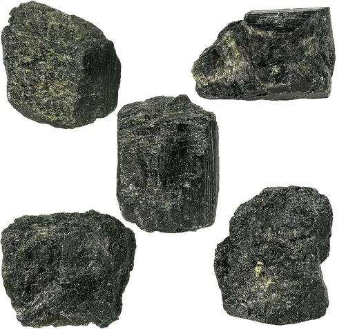 Rockcloud Natural Green Tourmaline Raw Crystal Stone Irregular Shaped Specimen for Reiki Meditation Home Decoration, 0.11-0.22 lb in Kuwait