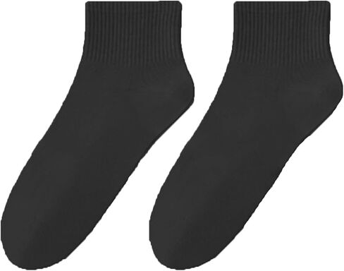6 Pairs Crew Socks for Men/Women,Combed Cotton Blend Ankle Socks, Athletic & Daily Moisture Wicking, White/Grey/Black in Kuwait