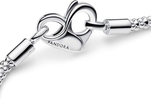 Pandora Moments Studded Chain Bracelet - Compatible Moments Charms - Sterling Silver Charm Bracelet for Women - Gift for Her - 21 cm, No Gift Box in Kuwait