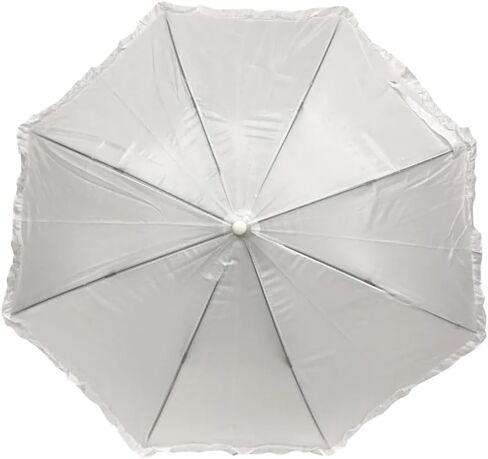 Mardi Gras Spot White Umbrella with Ruffle 17.75" (Each) in Saudi Arabia