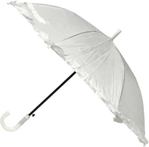 Mardi Gras Spot White Umbrella with Ruffle 17.75" (Each) in Saudi Arabia