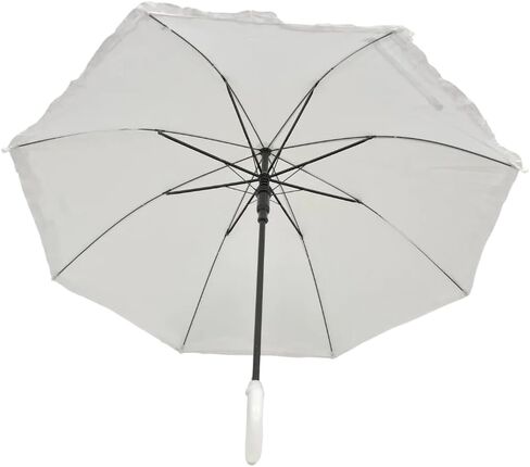 Mardi Gras Spot White Umbrella with Ruffle 17.75" (Each) in Saudi Arabia