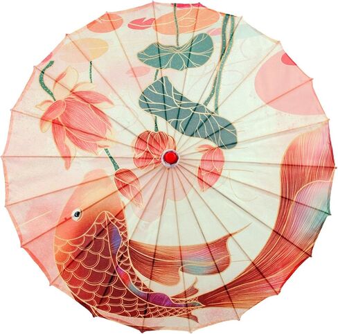 Fancyes Handmade Oiled Paper Umbrella Silk Umbrella, Chinese Japanese Art Classical Dance Umbrella Parasol for Costumes, Style C in Kuwait