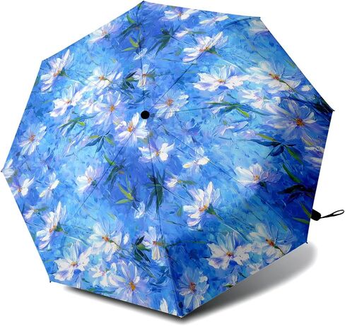 Automatic Folding Travel Umbrella – Windproof & Rainproof, Compact Lightweight Portable with UV Protection & Sun Shade for Girl & Women Outdoor in Kuwait