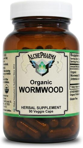 Organic Wormwood, 90 Vegan Capsules - Pure Artemisia Absinthium Herb - Non-GMO & Gluten-Free in Saudi Arabia