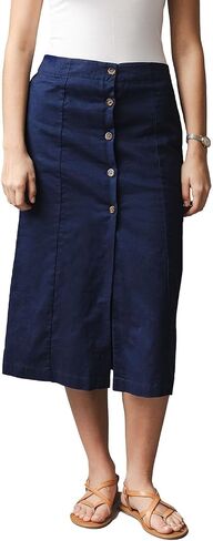 Linen Skirt with Button Front by Hope & Henry Women in Kuwait