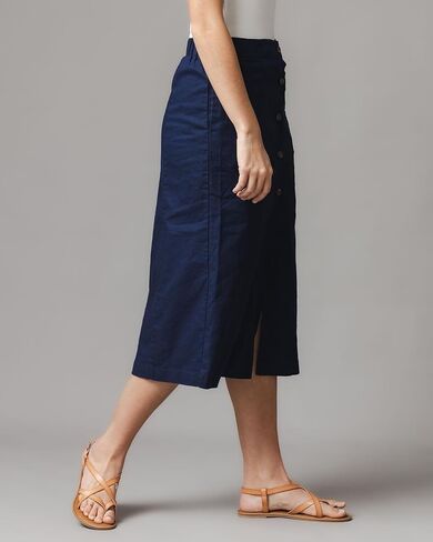 Linen Skirt with Button Front by Hope & Henry Women in Kuwait