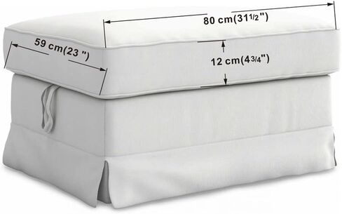 MASTERS OF COVERS Ektorp Ottoman Cover for The IKEA Ektorp Footstool Slipcover Replacement (Dark Ocean) in Saudi Arabia
