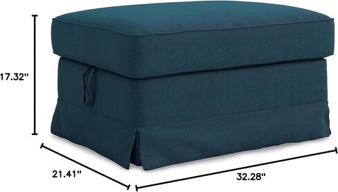 MASTERS OF COVERS Ektorp Ottoman Cover for The IKEA Ektorp Footstool Slipcover Replacement (Dark Ocean) in Saudi Arabia