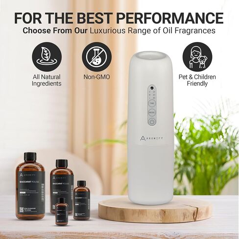 Whisper Smart Plug-in Waterless Diffuser, Essential Oil Diffuser with Bluetooth & App Control, 1000 Sq Ft Coverage, Silent Cold Air Diffuser for Home, Nursery & Office, Safe for Kids & Pets in Saudi Arabia