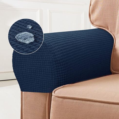 Balana 2pcs Armrest Covers, Stretch Arm Covers for Chairs Couch Sofa, Anti-Slip Couch Armrest Covers, for Chairs and Sofas(Navy Blue) in Saudi Arabia