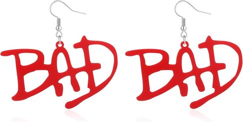 Bad Earrings Singer Music Album Inspired Outfit Match for Fans Gift Women Men in Saudi Arabia
