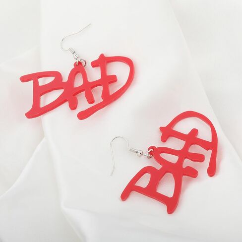 Bad Earrings Singer Music Album Inspired Outfit Match for Fans Gift Women Men in Saudi Arabia