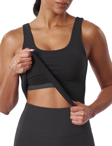 K-Swiss Women's Workout Tank Top - Sleeveless Waist-Length Slim Fit Gym Athletic Yoga Tops Shirts in Kuwait