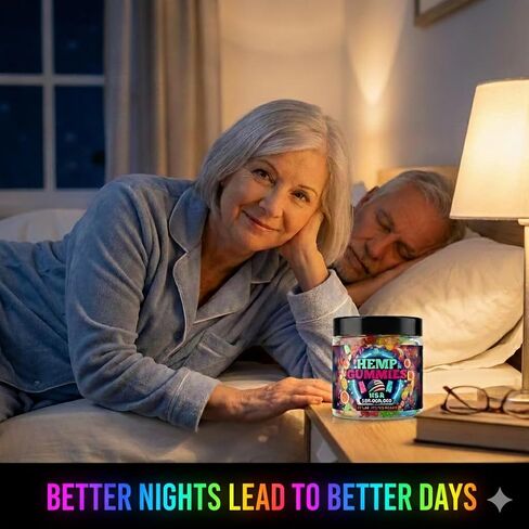 Hemp Gummies for Adults - Hemp Oil Infused, Tasty Fruit Flavor Gummy Bear Edibles, Non-Habit Forming - Calm, Peace and Relaxation - Made in USA-95 Count in Saudi Arabia