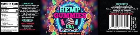 Hemp Gummies for Adults - Hemp Oil Infused, Tasty Fruit Flavor Gummy Bear Edibles, Non-Habit Forming - Calm, Peace and Relaxation - Made in USA-95 Count in Saudi Arabia