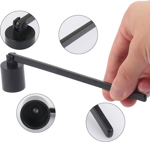 7 Pack 8 inch Black Candle Snuffer Bulk, Long Handle Stainless Steel Polished Candle Snuffer for Candle Lovers in Kuwait