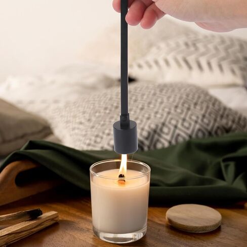 7 Pack 8 inch Black Candle Snuffer Bulk, Long Handle Stainless Steel Polished Candle Snuffer for Candle Lovers in Kuwait