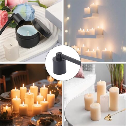 7 Pack 8 inch Black Candle Snuffer Bulk, Long Handle Stainless Steel Polished Candle Snuffer for Candle Lovers in Kuwait