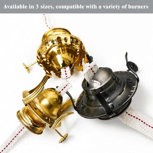 6 Rolls Cotton Oil Lamp Wicks (39 Feet), Includes 3 Sizes 1/2'' 3/4'' 7/8'' Inch, 6.6 Feet Per Roll Replacement Oil Lanterns Wick for Oil Lamps and Oil Burners in Kuwait