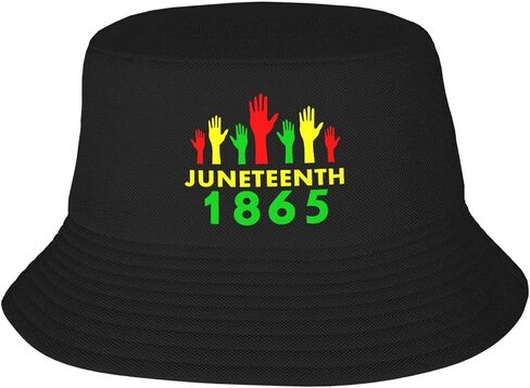 Juneteenth Day Freedom 1865 Bucket Hats Sun Beach Hat Summer Fashion Fisherman Cap in Saudi Arabia