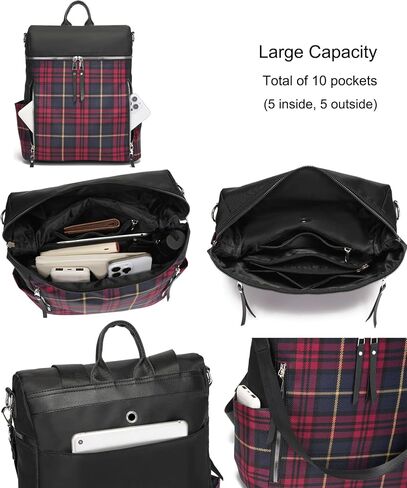 zhongningyifeng Women Backpack Purse Waterproof Rucksack Lightweight Fashion Casual Travel Ladies Shoulder Bag Daypack (red, Large) in Saudi Arabia